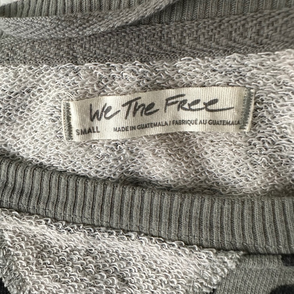 Free People We The Free Classic Printed Oversized Crewneck/Floral Cheetah Small - Picture 13 of 14